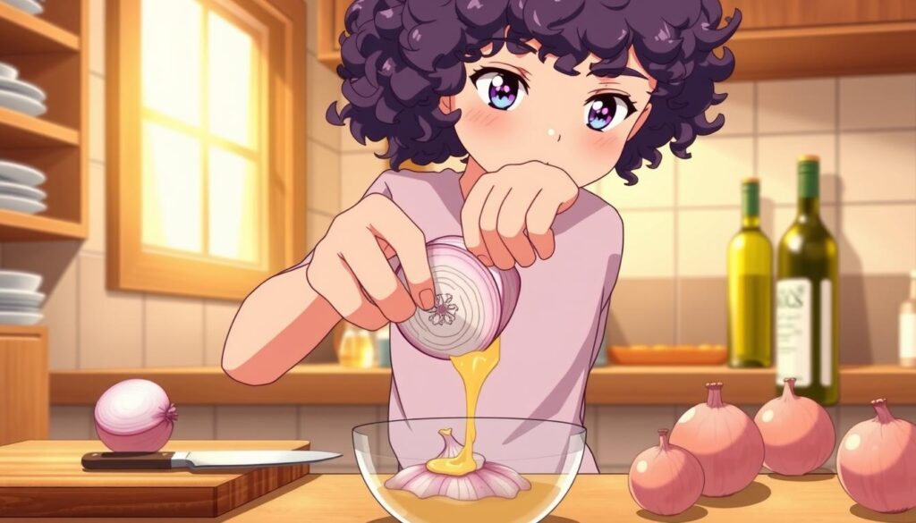 DIY onion juice preparation