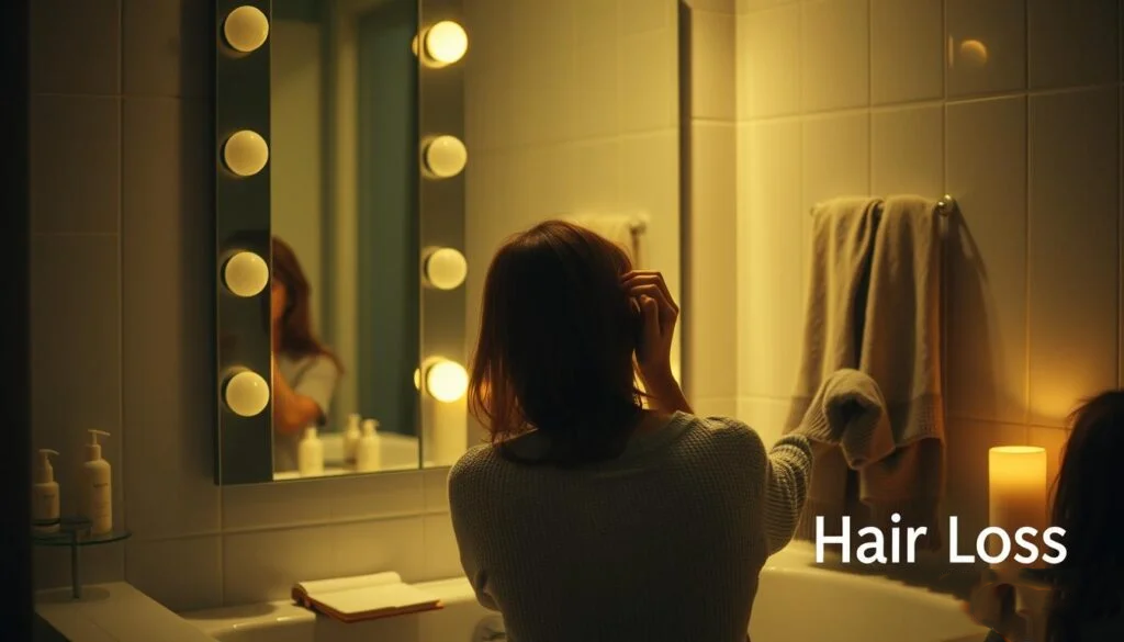 Woman coping with hair loss Hair Thinning Woman