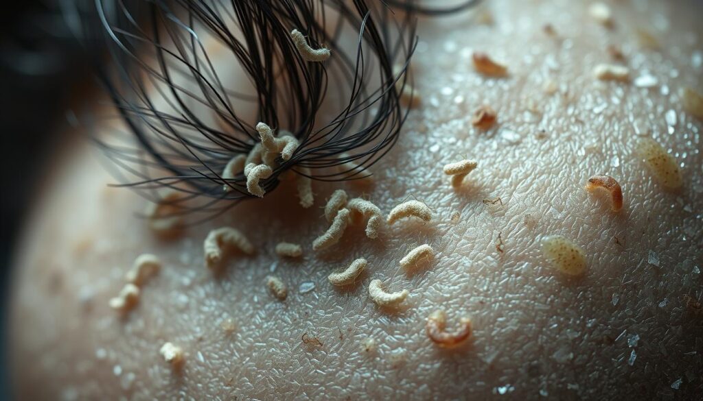 Malassezia yeast on scalp