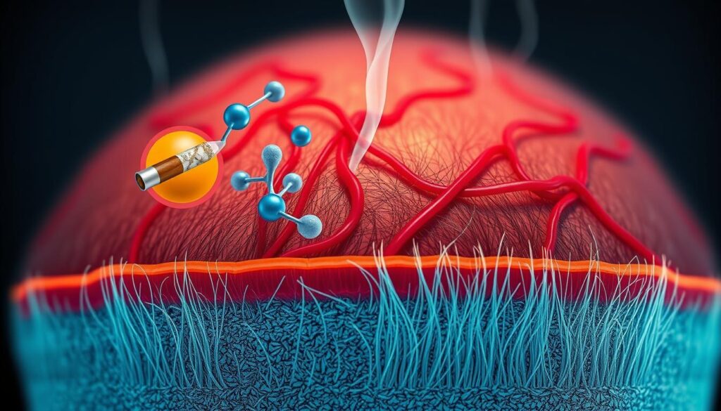 Smoking-induced hair loss mechanisms