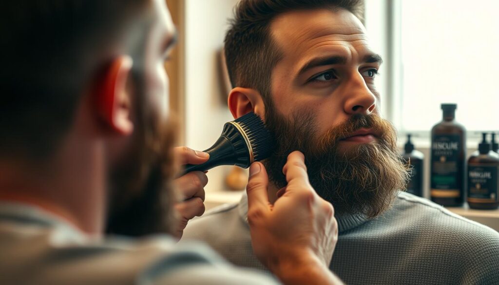 beard brush techniques